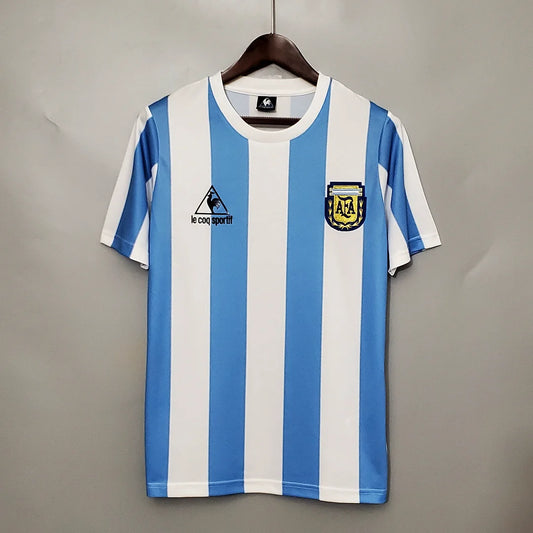 Argentina 1986 Retro Home Soccer Jersey